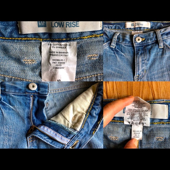 GAP Low Rise Jeans Distressed Blue Size 4A Women’s - Picture 3 of 13